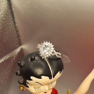 PRICE DROP!!!  Moissanite cocktail ring in pear shape with Moissanite halo.